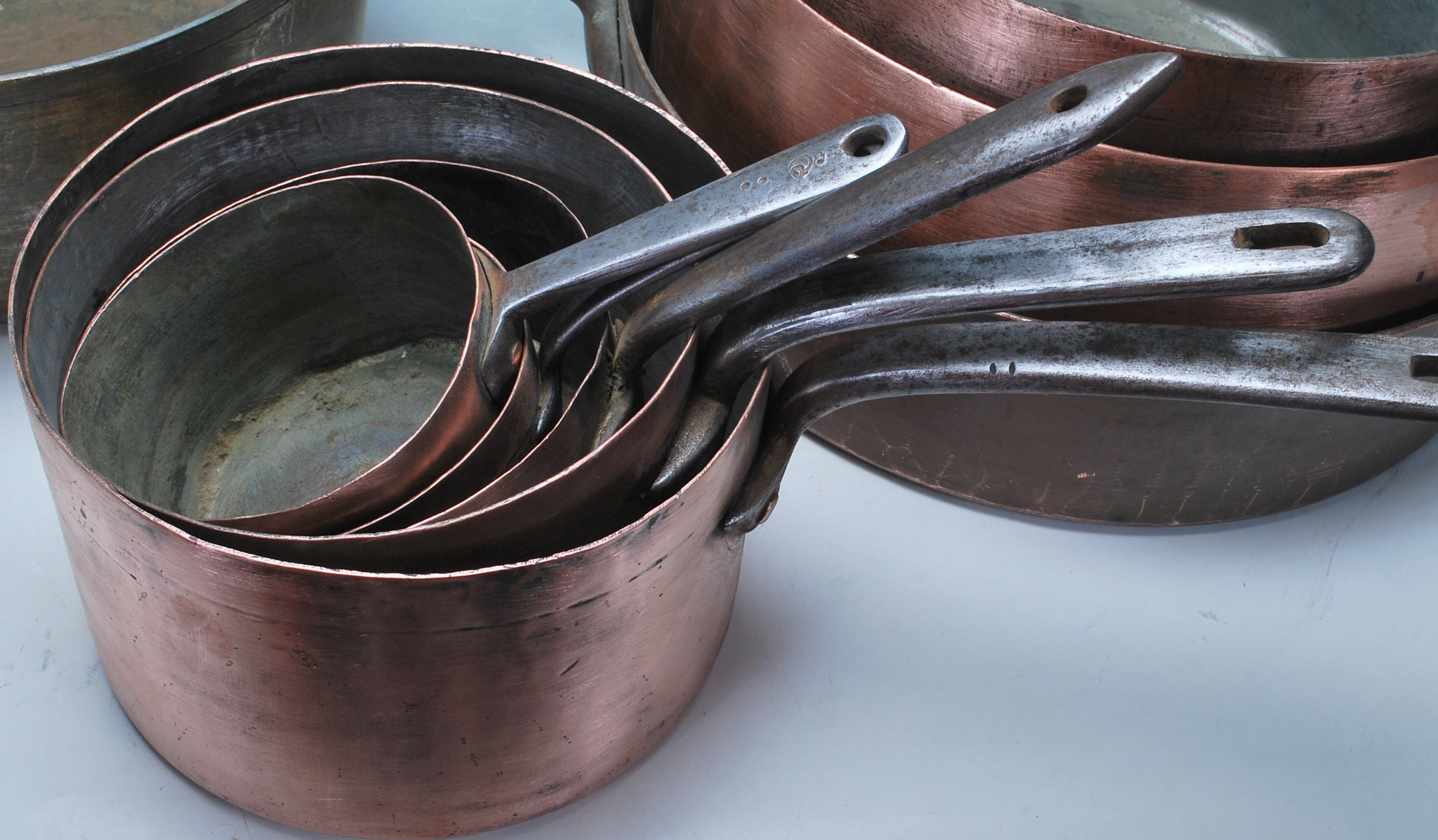 19TH CENTURY VICTORIAN COPPER KITCHEN PANS AND OTH - Image 2 of 8
