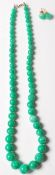 CHINESE GREEN HARD STONE NECKLACE