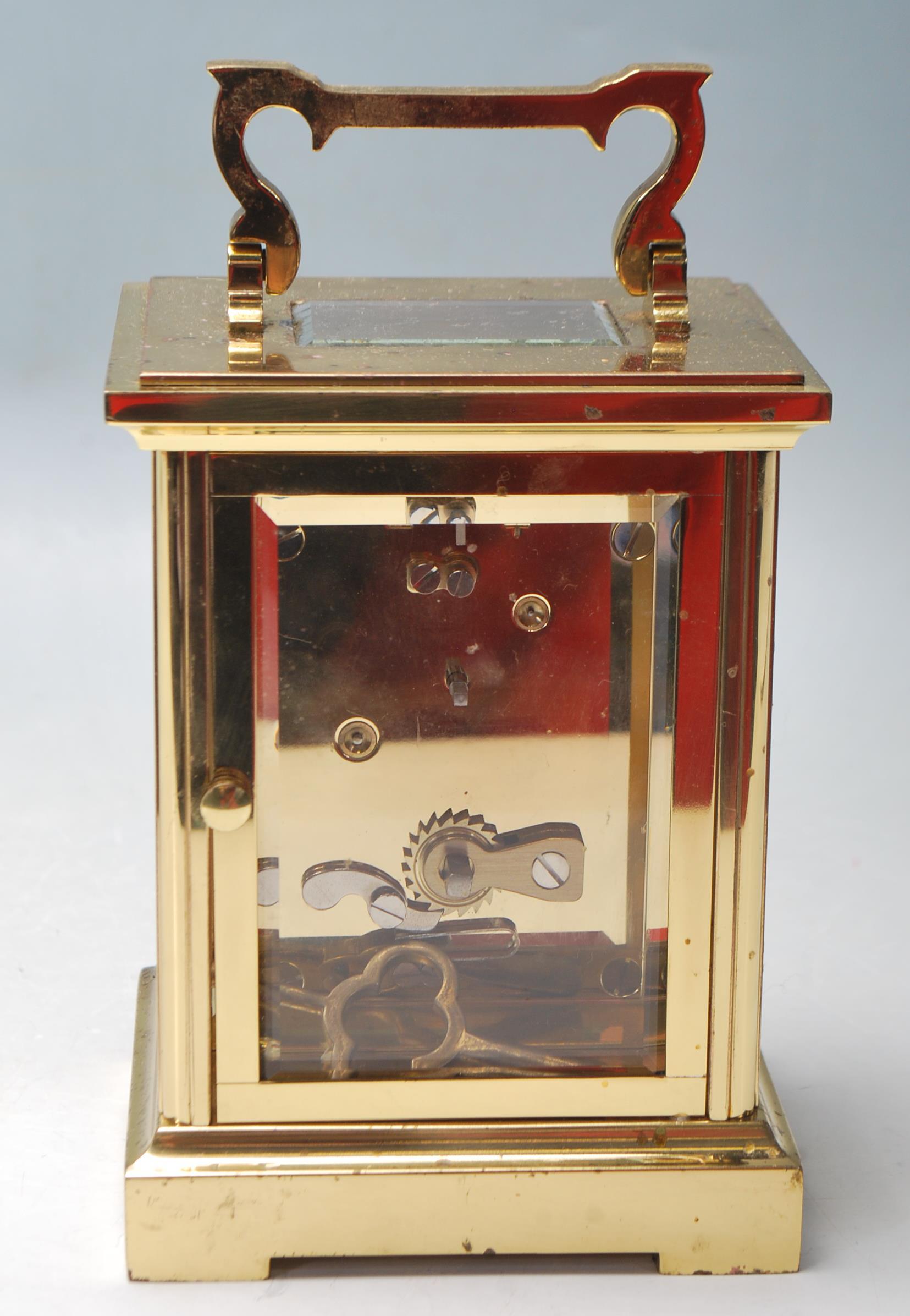 TAYLOR & BLIGH BRASS CASED CARRIAGE CLOCK - Image 3 of 6