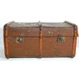 TWO 20TH CENTURY TRAVELLERS TRUNK / SUITCASE CHEST