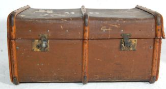 TWO 20TH CENTURY TRAVELLERS TRUNK / SUITCASE CHEST