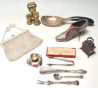 MIXED COLLECTION OF SILVER AND OTHER METAL WARES