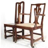 TWO 19TH CENTURY VICTORIAN OAK CHAIRS