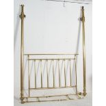 LARGE ANTIQUE STYLE BRASS VICTORIAN DOUBLE BED