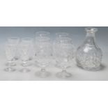 COLLECTION OF 20TH CENTURY CRYSTAL BRANDY AND SHER