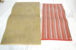 1950'S RUBBER WOVEN SHOE MATTS