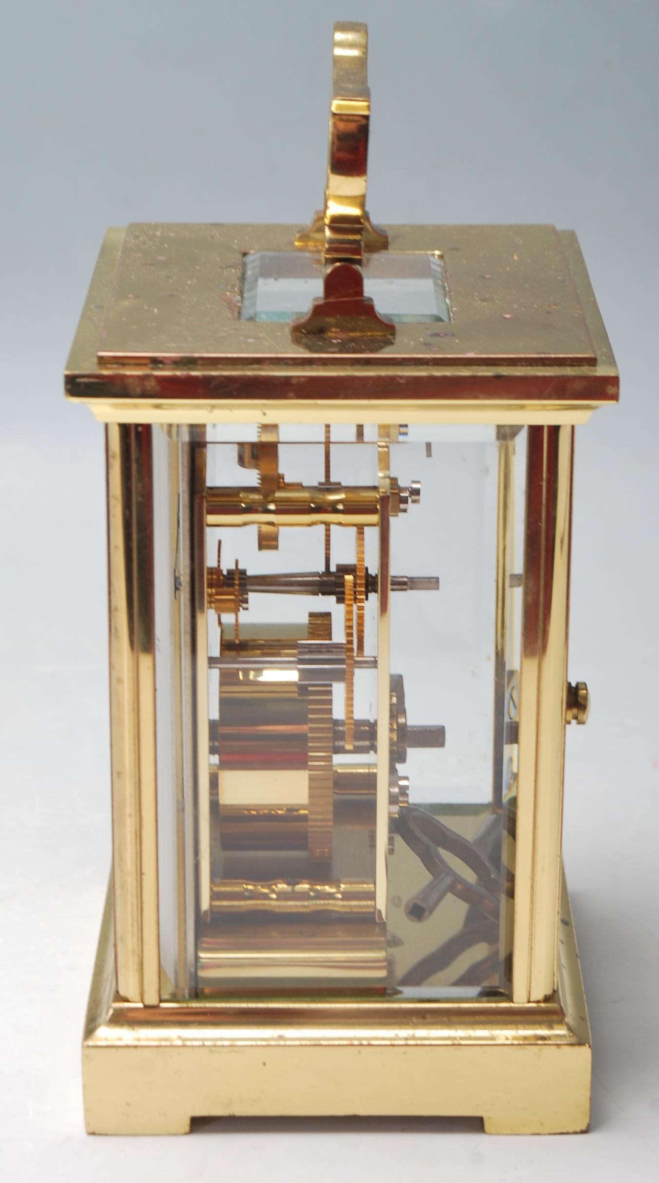 TAYLOR & BLIGH BRASS CASED CARRIAGE CLOCK - Image 4 of 6
