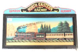 REPRODUCTION NORTH EASTERN RAILWAY HAND PAINTED SI