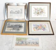 FIVE VINTAGE 20TH CENTURY PRINTS / PICTURES / LITH