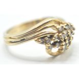 14CT GOLD AND DIAMOND CLUSTER RING