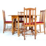 ANTIQUE STYLE OAK DINING TABLE AND CHAIRS