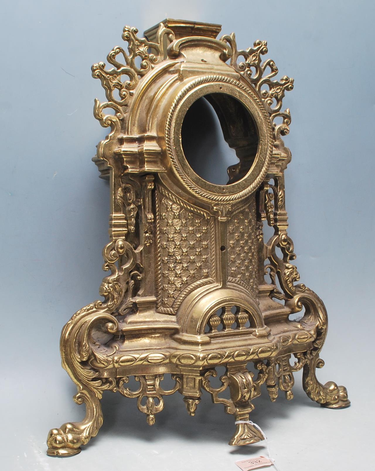 ROCOCO CAST BRASS CLOCK CASE