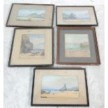 M.W. HANCOCK WATERCOLOUR PAINTINGS OF CORNISH VIEW