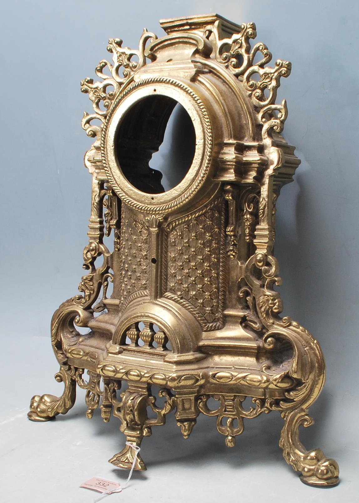 ROCOCO CAST BRASS CLOCK CASE - Image 3 of 3