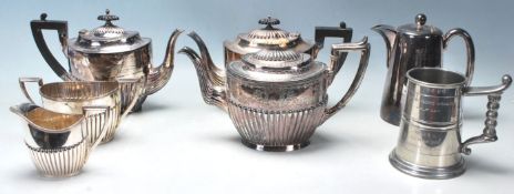 WALKER & HALL 3 PART SILVER PLATED TEAPOT