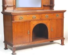 ARTS AND CRAFTS OAK MIRROR BACK SIDEBOARD