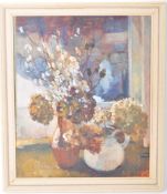 JEAN HOBBS ENGLISH OIL ON BOARD PAINTING OF STILL LIFE