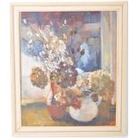 JEAN HOBBS ENGLISH OIL ON BOARD PAINTING OF STILL LIFE