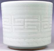 19TH CENTURY CHINESE ANTIQUE CELADON GLAZE GREEK KEY PLANTER