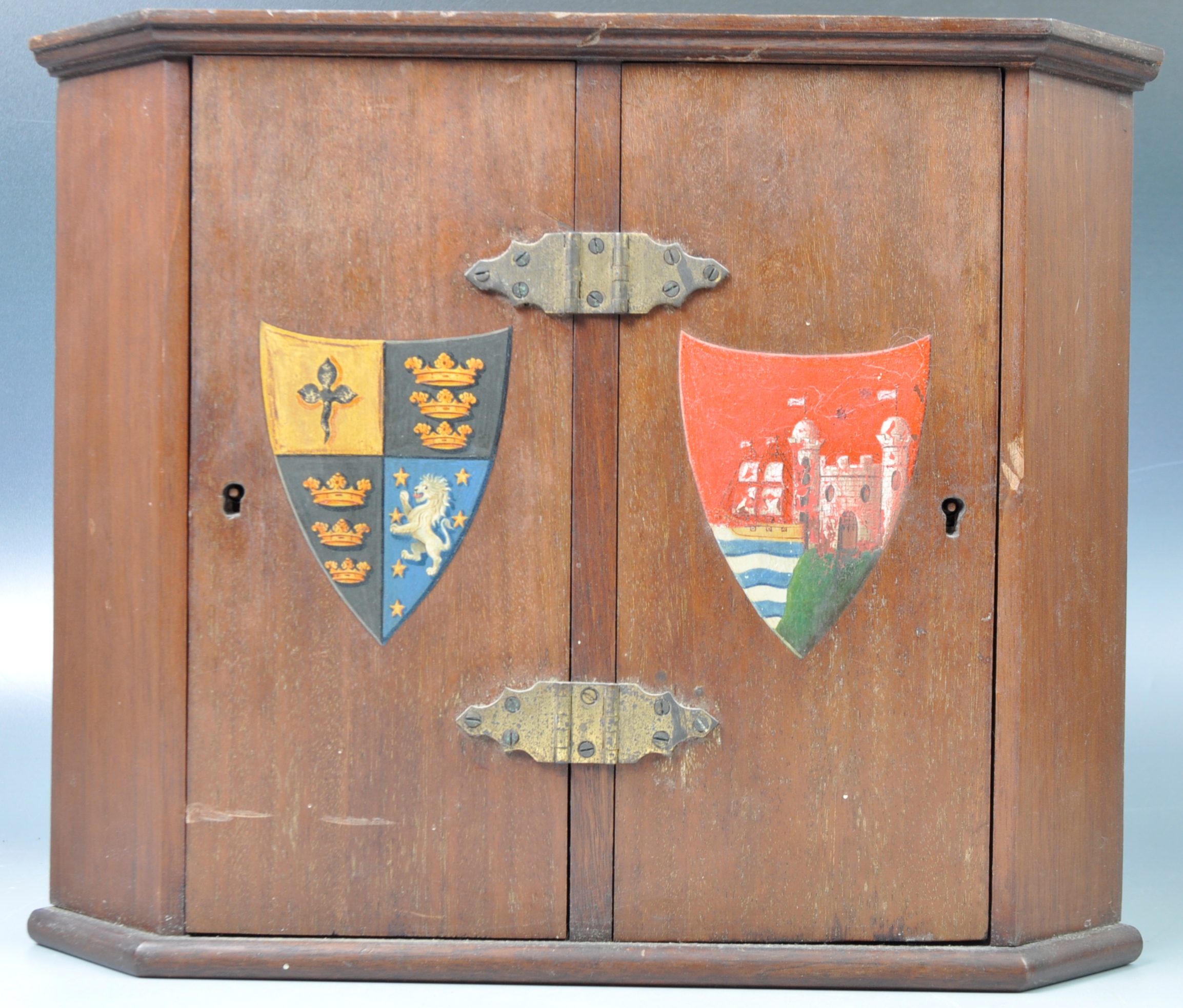 PAIR OF VICTORIAN SCHOOL MINIATURE CORNER CUPBOARDS - Image 2 of 4