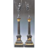 FANTASTIC PAIR OF 19TH CENTIR BRONZE STATUES OF MERCURY & FORTUNA