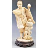 RARE 19TH CENTURY JAPANESE OKIMONO IVORY FIGURE