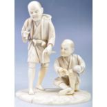 19TH CENTURY JAPANESE MEIJI PERIOD OKIMONO IVORY FIGURES