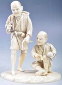 19TH CENTURY JAPANESE MEIJI PERIOD OKIMONO IVORY FIGURES