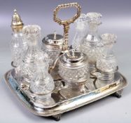 STUNNING 19TH CENTURY GEORGIAN HALLMARKED SILVER CRUET STAND