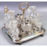 STUNNING 19TH CENTURY GEORGIAN HALLMARKED SILVER CRUET STAND