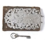 17TH CENTURY ANTIQUE BOX LOCK AND KEY