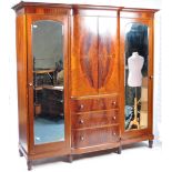 SUPERB VICTORIAN MAHOGANY BREAKFRONT TRIPLE COMPACTUM WARDROBE