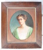 E. PATERSON 1908 - PASTEL STUDY OF A YOUNG LADY