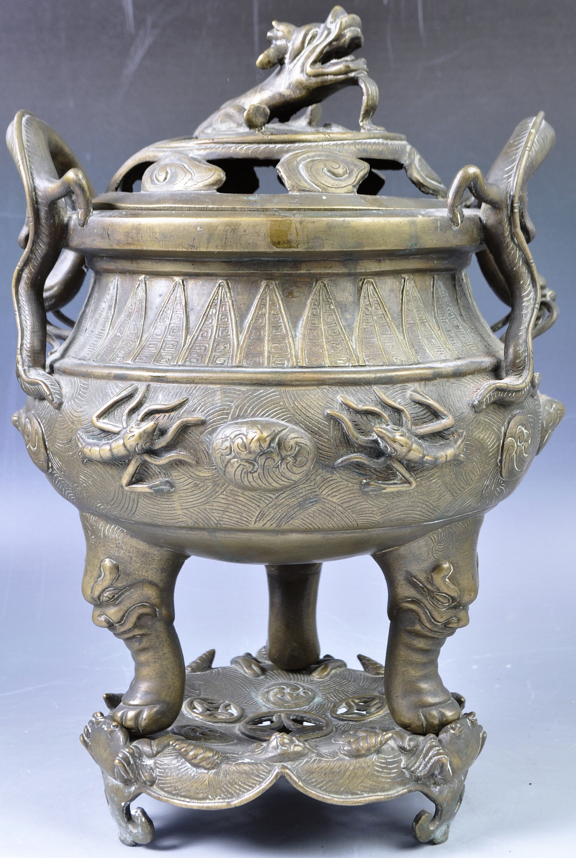 RARE 19TH CENTURY CHINESE BRONZE CENSER WITH PROVENANCE