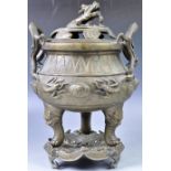 RARE 19TH CENTURY CHINESE BRONZE CENSER WITH PROVENANCE