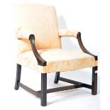 19TH CENTURY GAINSBOROUGH ARMCHAIR WITH EBONISED FINISH