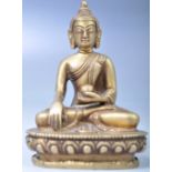 19TH CENTURY ANTIQUE BRONZE STATUE OF BUDDHA