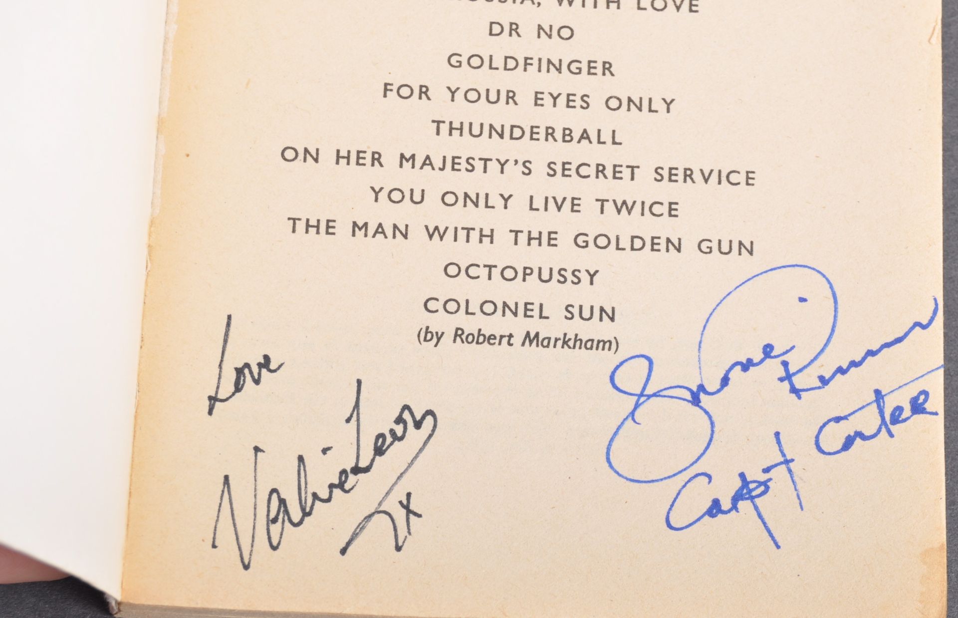 FROM THE COLLECTION OF VALERIE LEON - SIGNED JAMES BOND 007 BOOK - Image 3 of 4