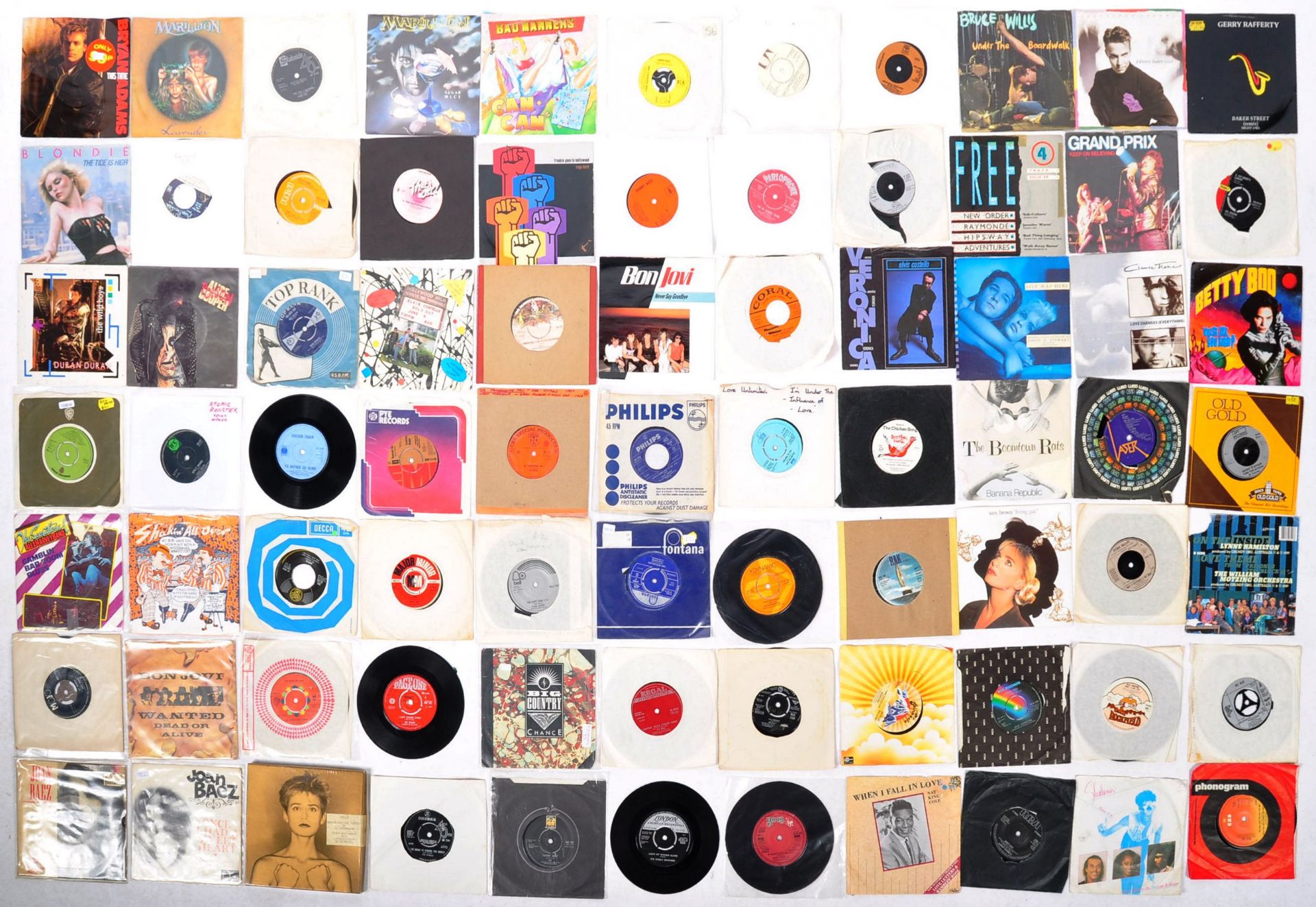 ROCK / POP / PROG ROCK / BLUES - MIXED COLLECTION OF 45 7" SINGLES