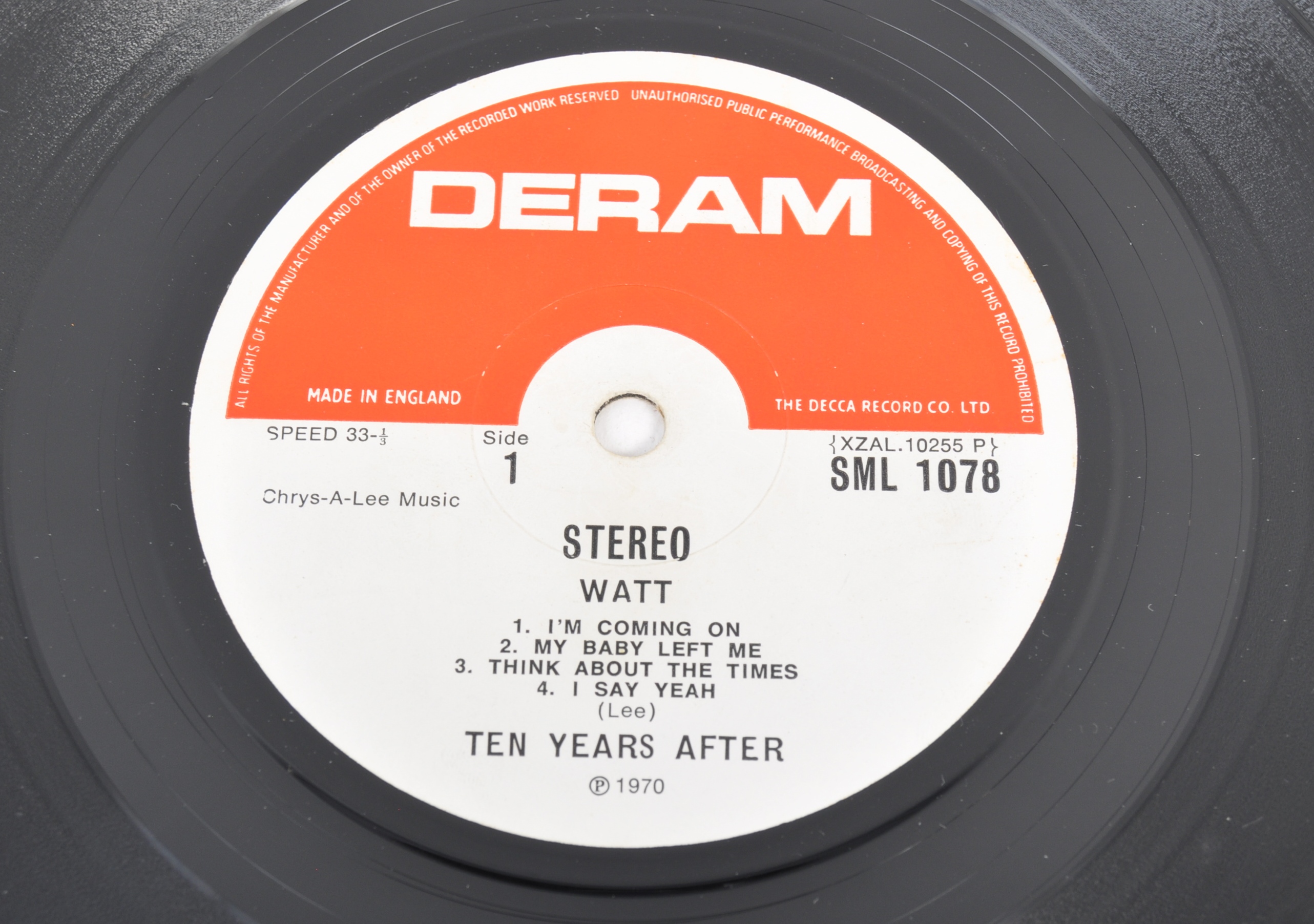 TEN YEARS AFTER - WATT - 1970 DERAM LABEL RELEASE - Image 4 of 5