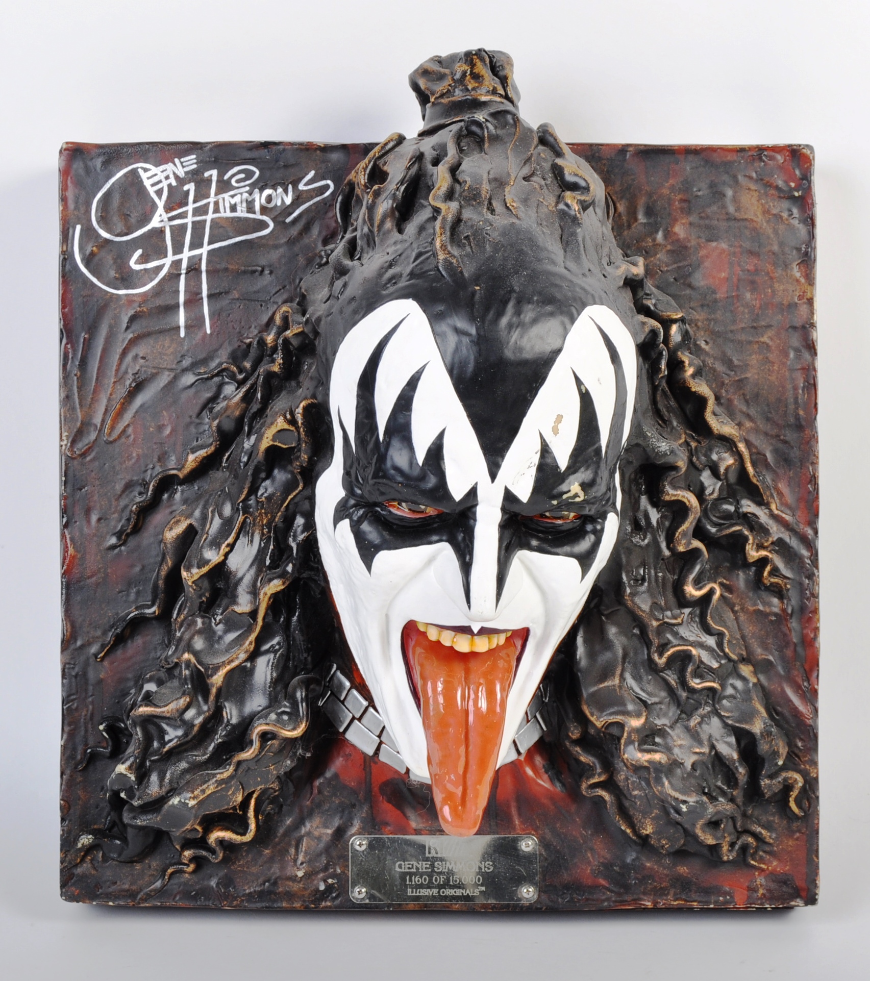 GENE SIMMONS - KISS - LIMITED EDITION CAST RESIN 3D WALL PLAQUE
