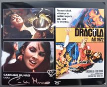 HAMMER HORROR - CAROLINE MUNRO - DRACULA 1972 SIGNED PHOTO