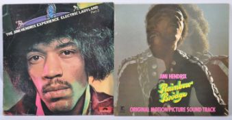 TWO JIMI HENDRIX VINYL RECORDS ELECTRIC LADYLAND PART 2 AND RAINBOW BRIDGE