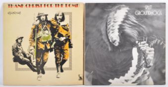 GROUNDHOGS - TWO VINYL ROCK ALBUMS - SPLIT AND THANK CHRIST FOR THE BOMB