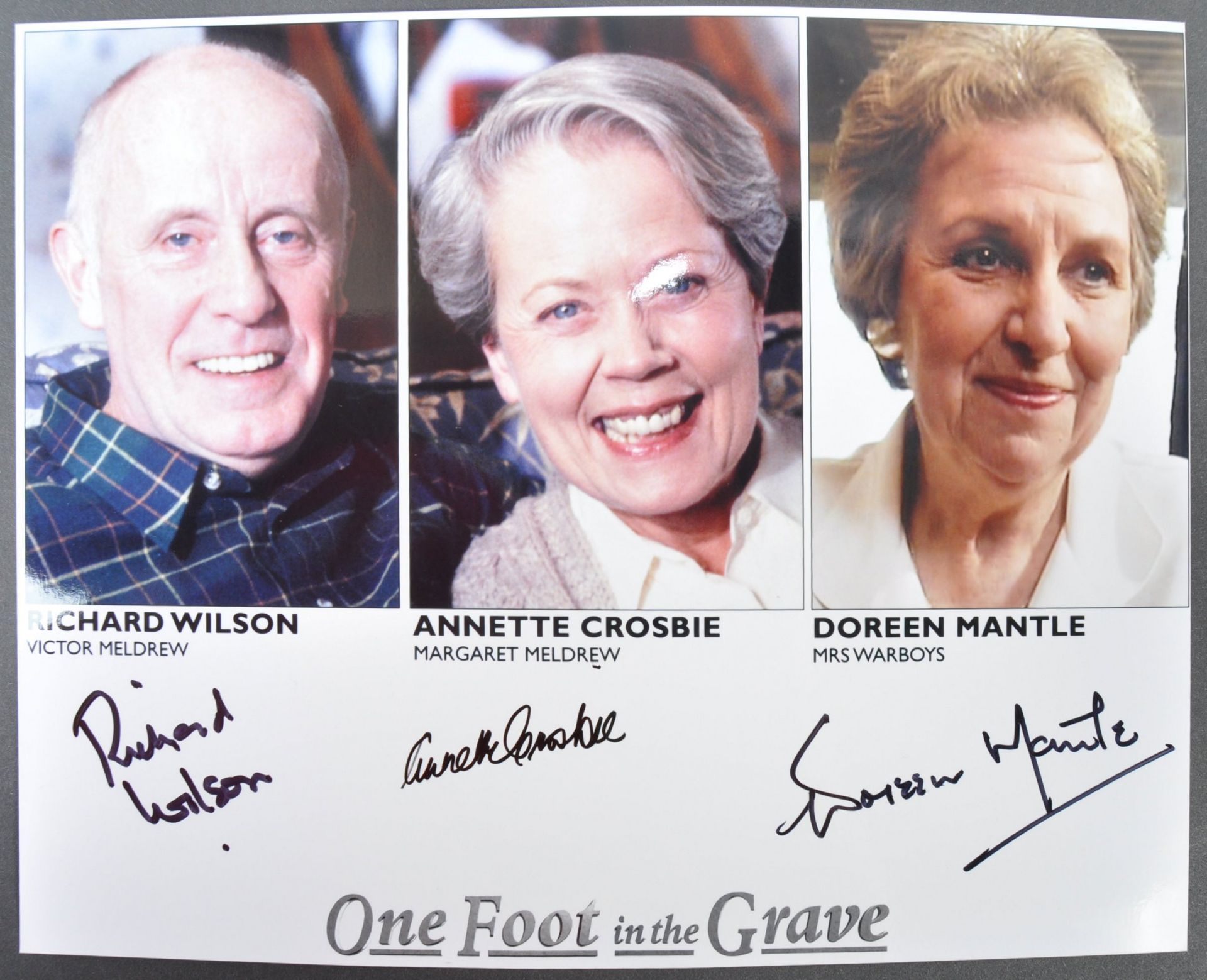 ONE FOOT IN THE GRAVE - MULTI-SIGNED CAST PHOTOGRAPH