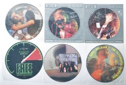 ROCK - GROUP OF SIX PICTURE DISC VINYL RECORDS