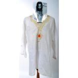 FROM THE COLLECTION OF VALERIE LEON - KURTIS LINEN TUNIC TOP