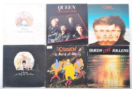 QUEEN - GROUP OF SIX VINYL RECORD ALBUMS