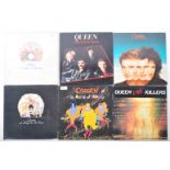 QUEEN - GROUP OF SIX VINYL RECORD ALBUMS