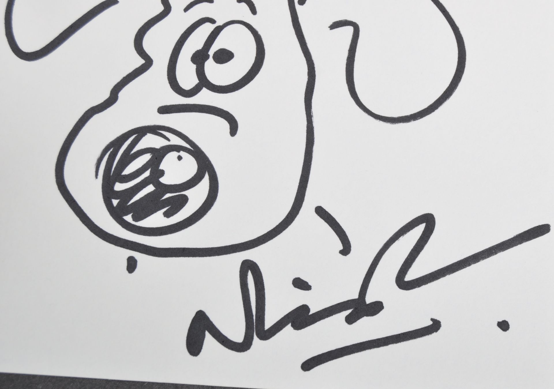 WALLACE & GROMIT - NICK PARK - AUTOGRAPHED SKETCH - Image 2 of 2